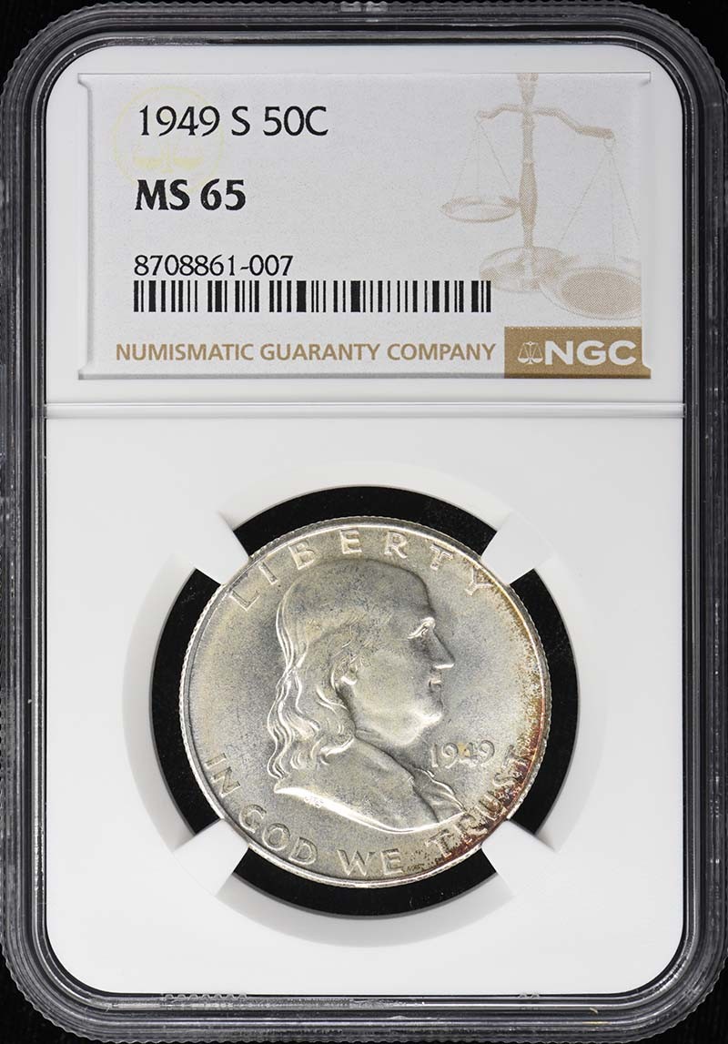 1949-S Franklin Half Dollar 50C NGC MS65