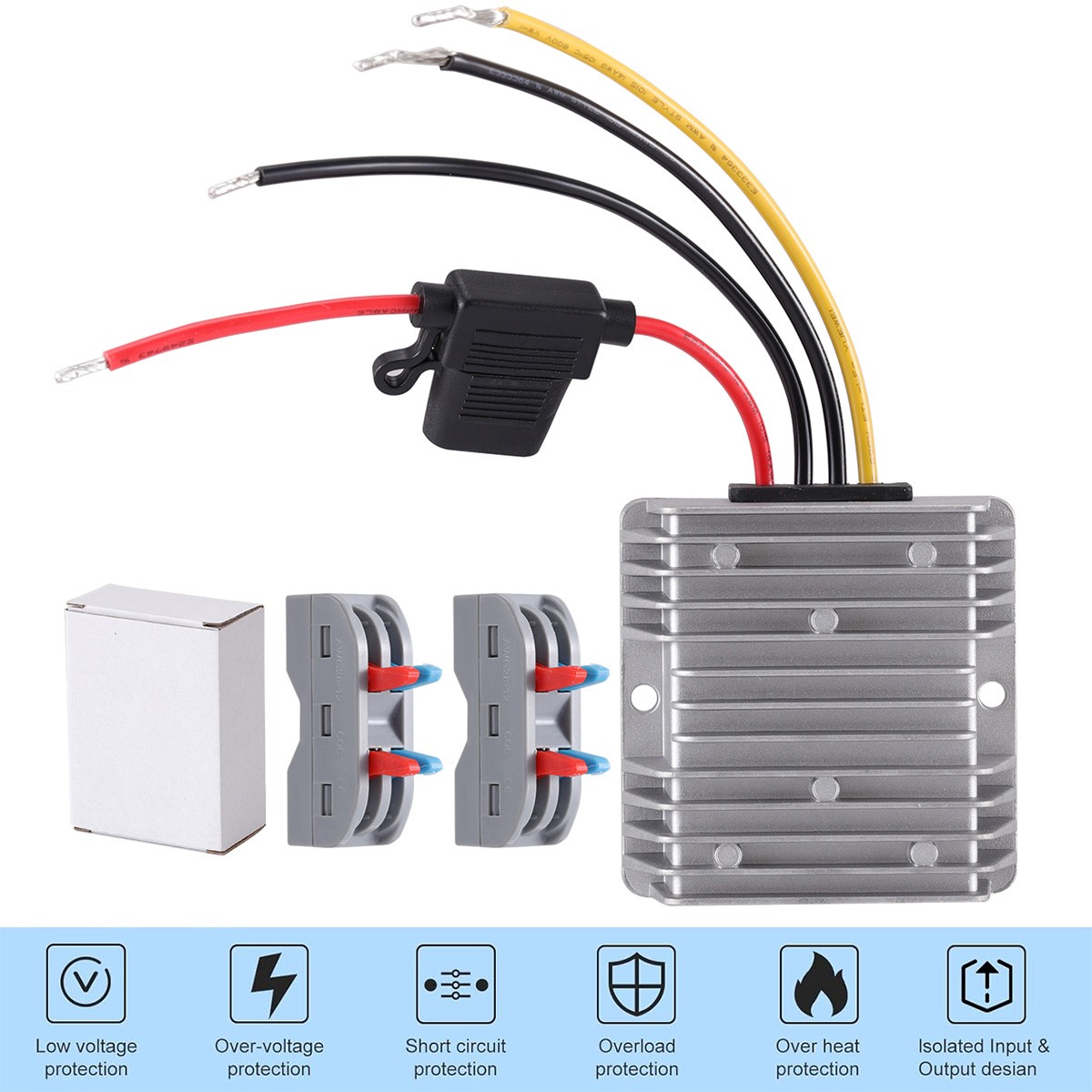 20 AMP 48V 36V VOLT VOLTAGE REDUCER REGULATOR TO 12V Golf Cart Dc Buck Converter