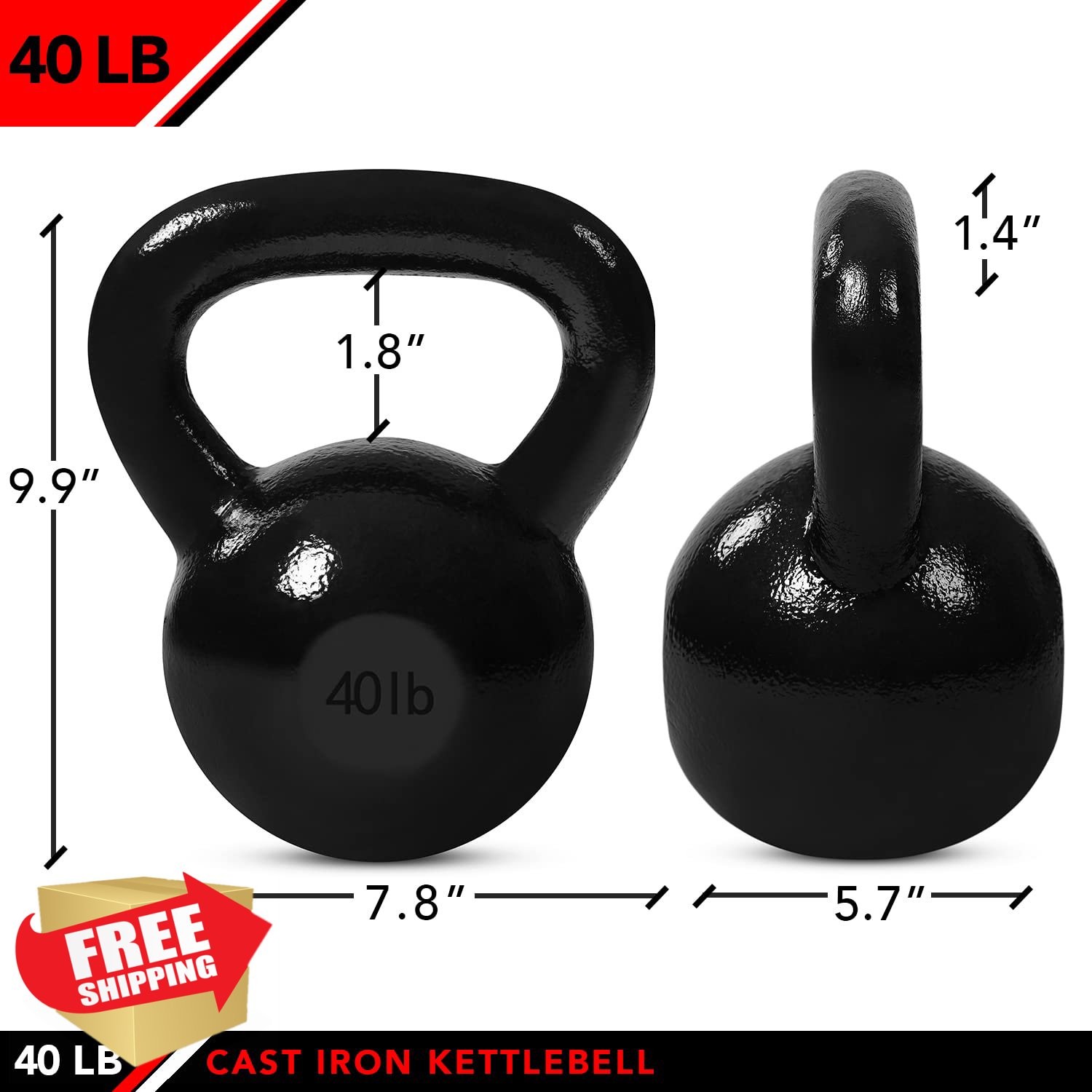 JFIT Cast Iron Kettlebell Weights