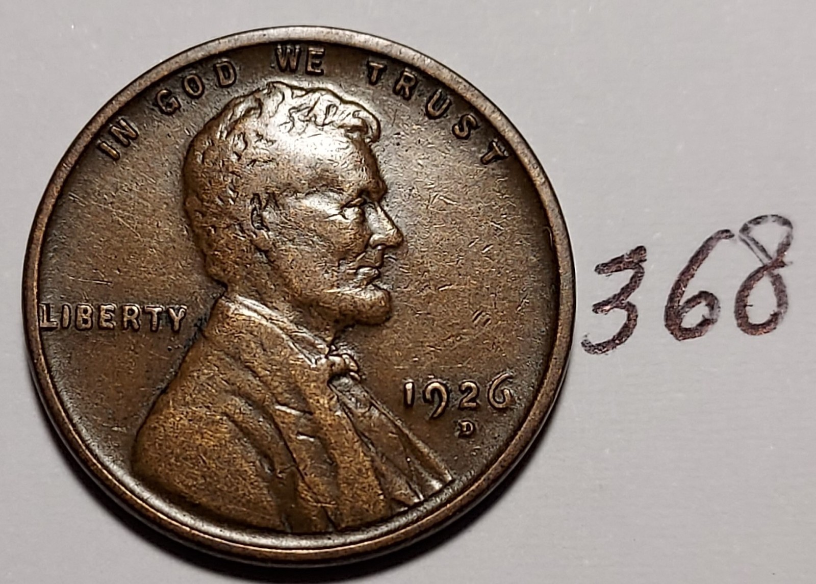 1926-D Lincoln Wheat Cent    #368