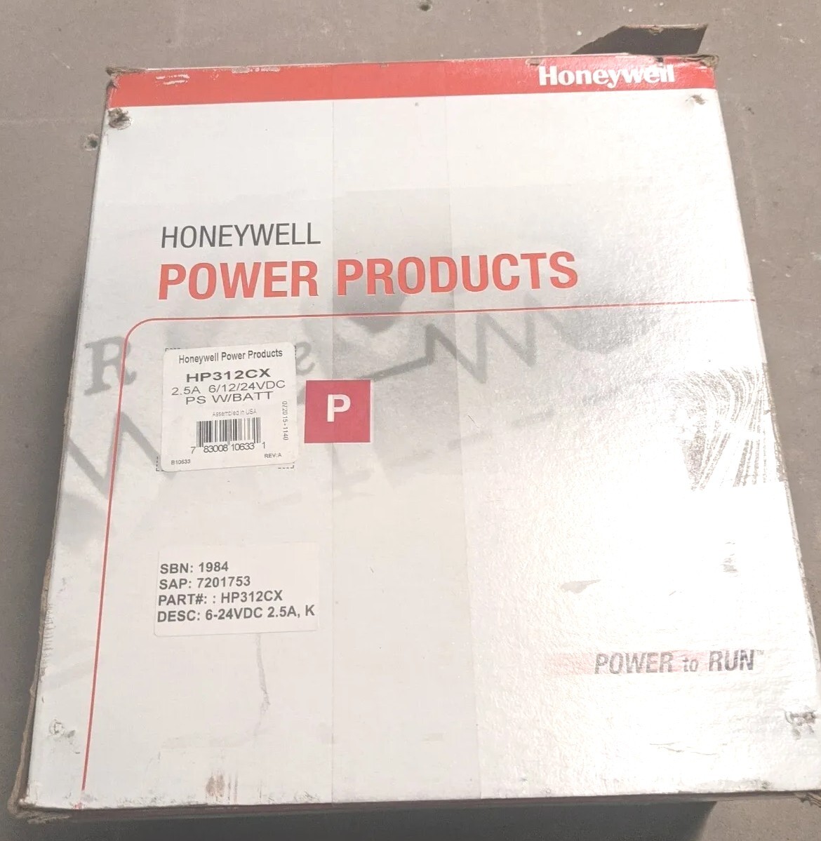 Honeywell HP312CX Power Supply Fire Alarm