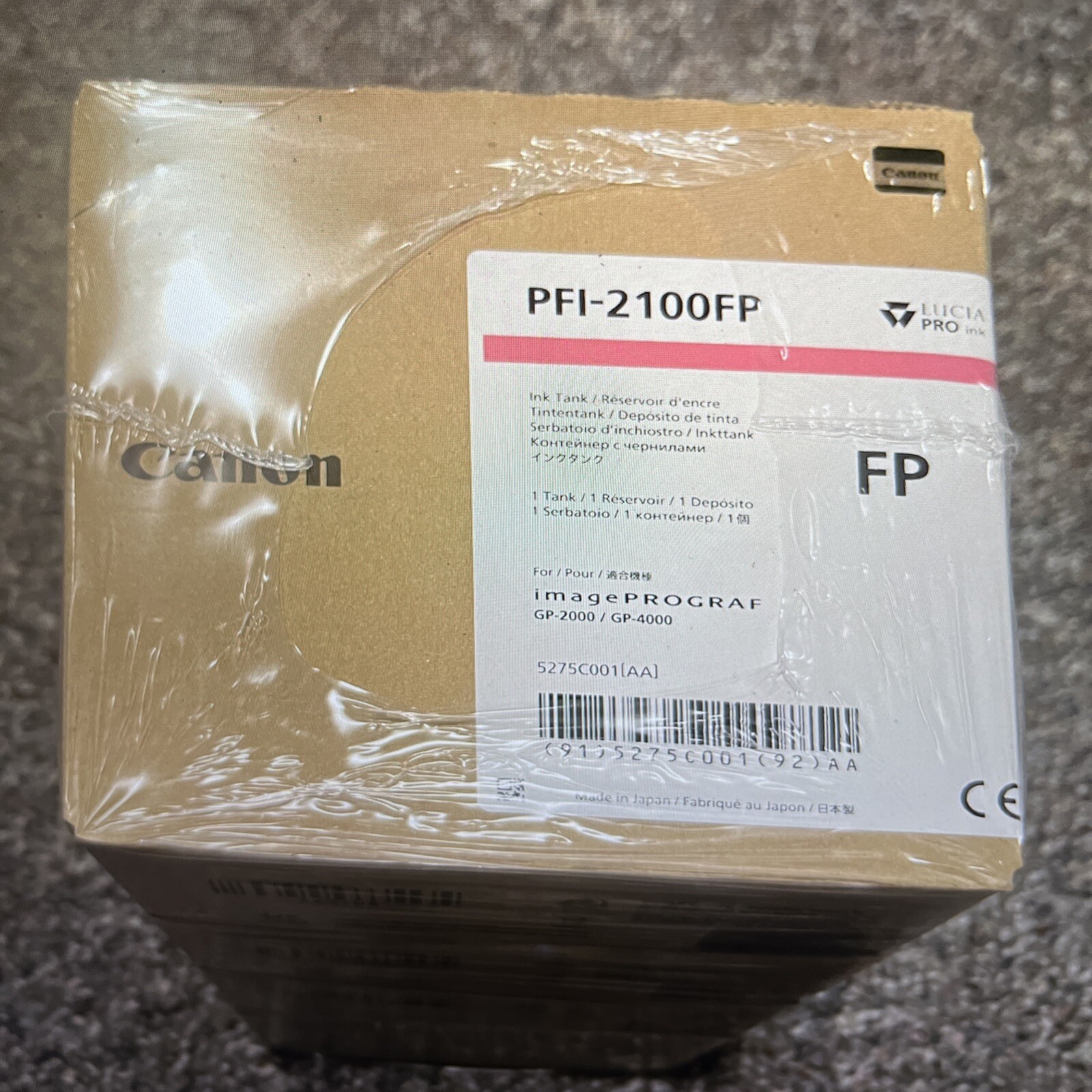 Canon PFI-2100FP Ink Cartridge 160ml Expired