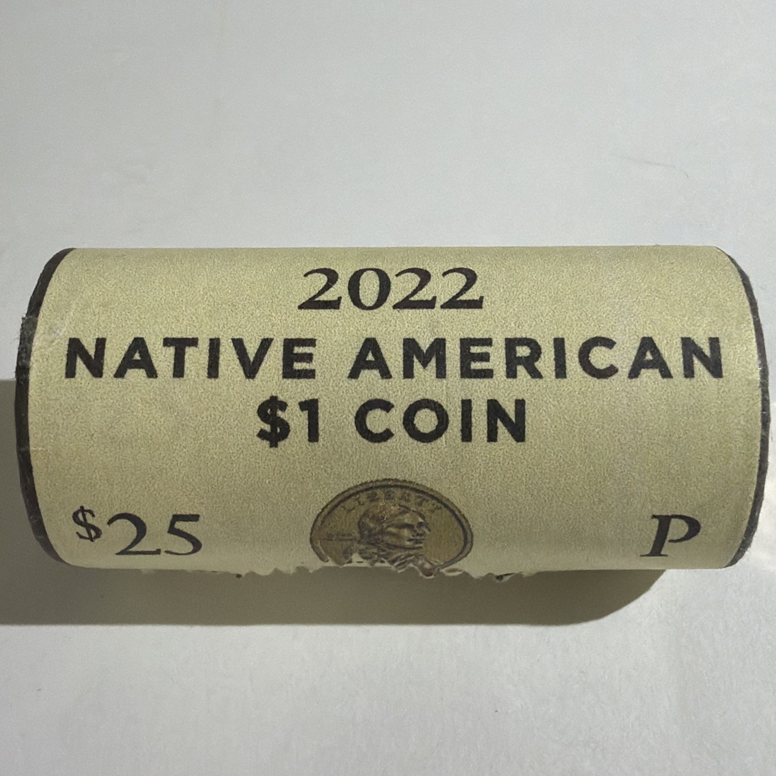 2022-P NATIVE AMERICAN DOLLAR ROLL!!   2022-P SACAGAWEA ROLL!  25 COINS! H/T