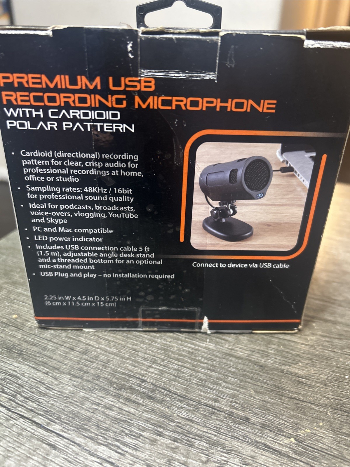 Black Web Premiem U S B Recording Microphone With Cardioid Pattern NEW