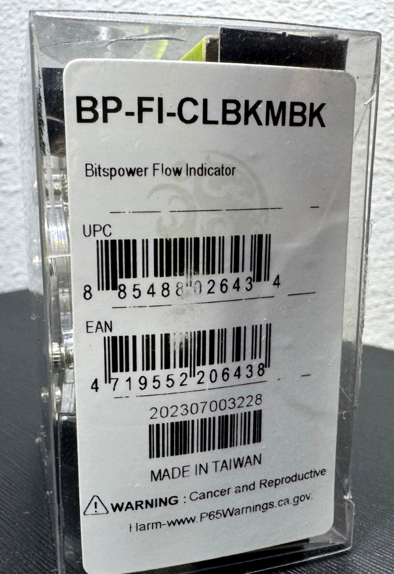 Bitspower Flow Indicator | Black | BP-FI-CLBKMBK
