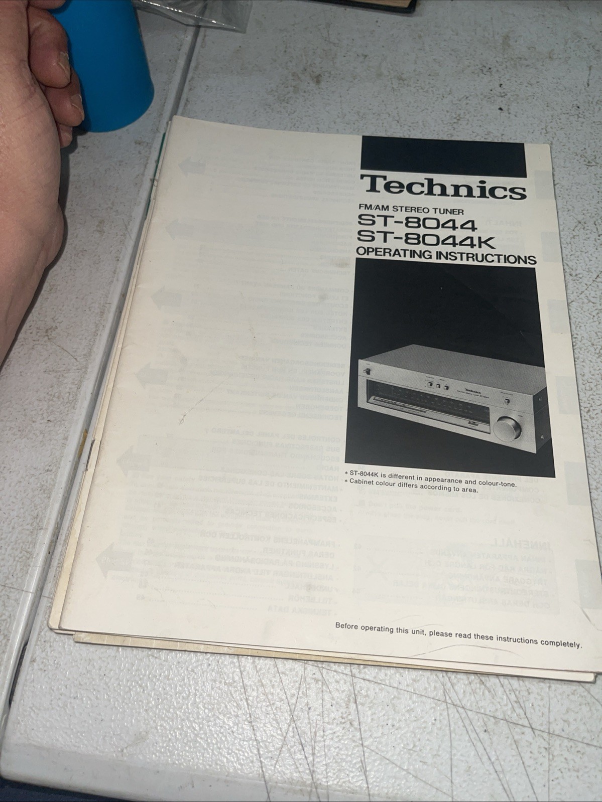 Technics ST-8044 Tuner  ST-8044K Operating Manual *Original*