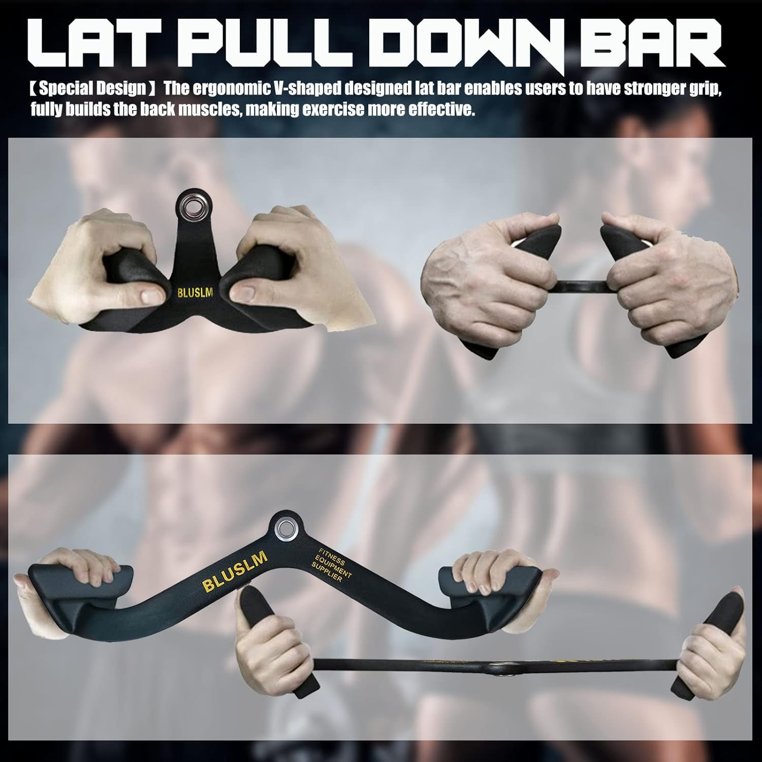 LAT Pull Down Bar for Cable Machine, LAT Pulldown Attachments