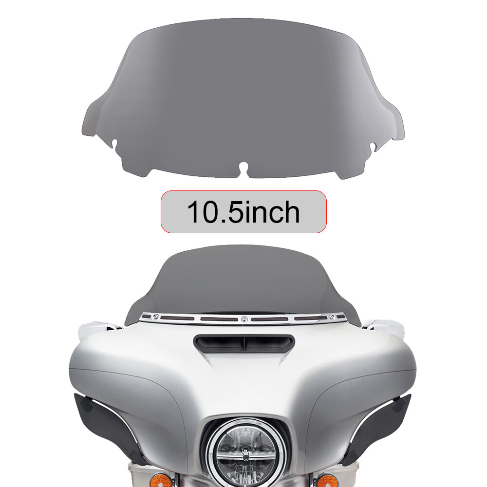 Smoke 10.5" Windshield for 2014-2022 Harley Street Glide Electra Glide Tri Glide