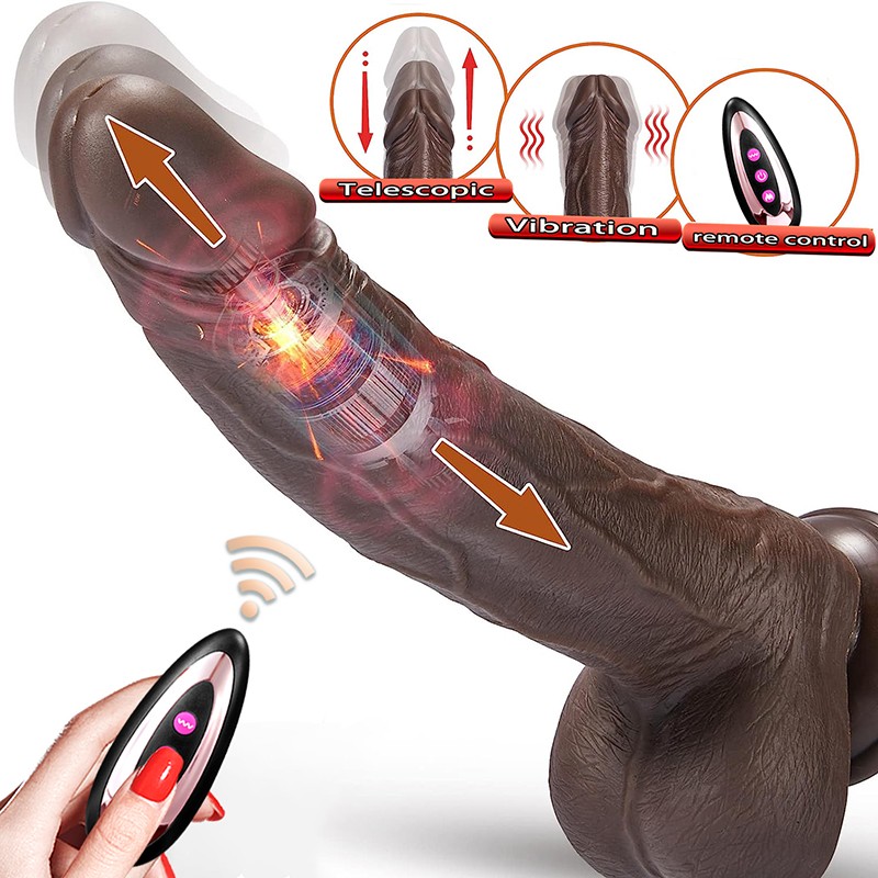 Waterproof Licking Vibrator Heating Thrusting-Rotating Dildo-For Women-Lubricant
