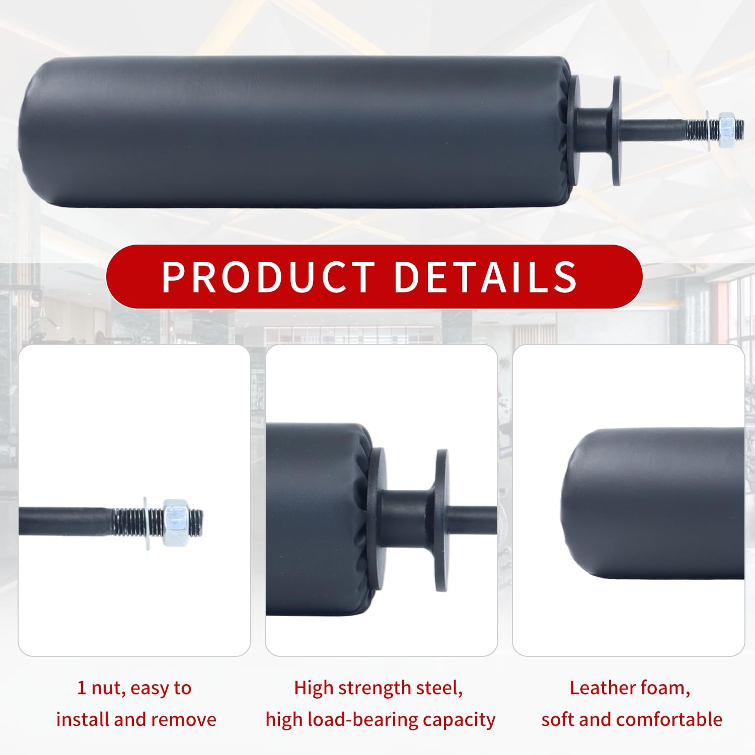 Single Leg Squat Roller/Nordic Hamstring Curl for Squat Rack Power Rack Attac