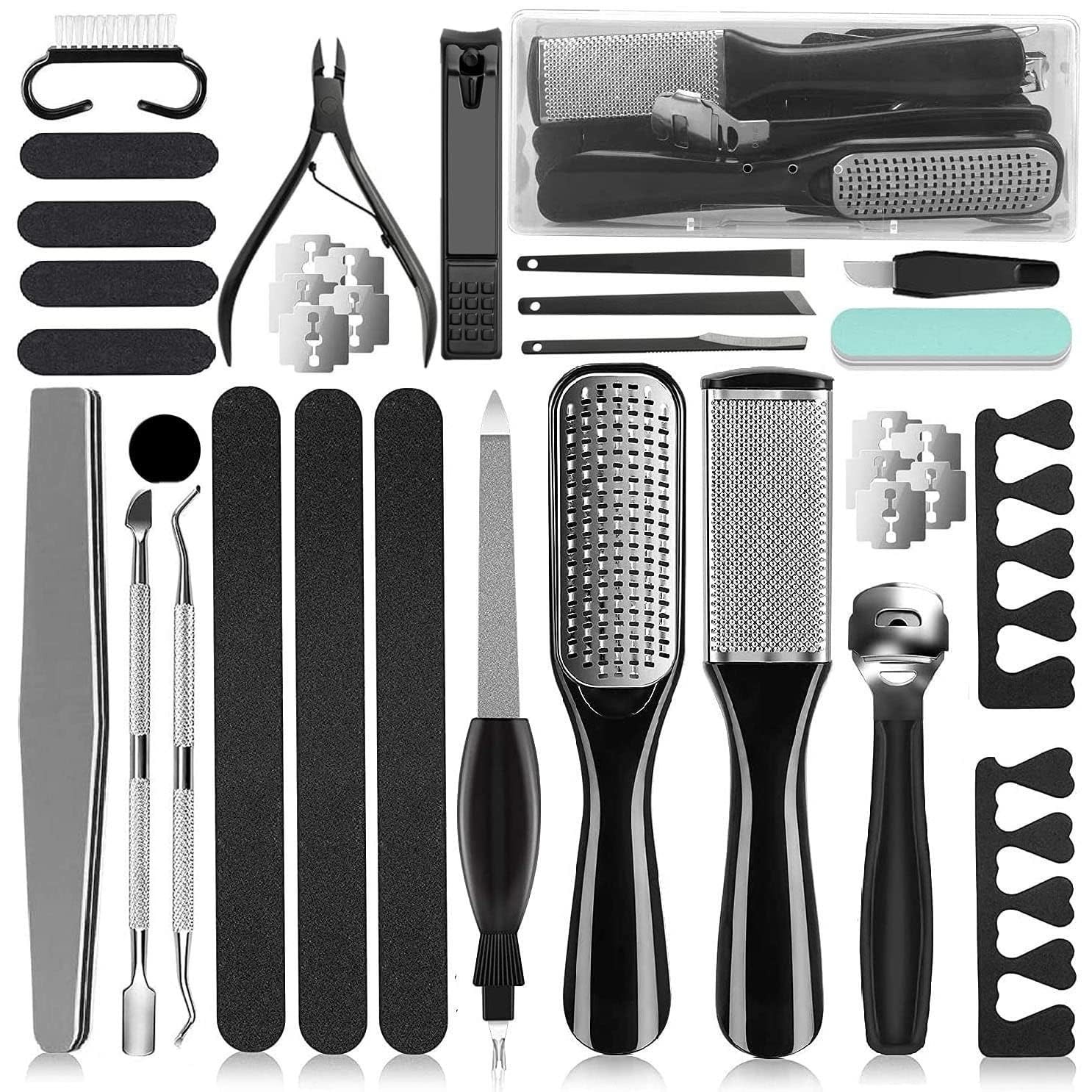 36 in 1 Pedicure Kit, Professional Tools 36 Count (Pack of 1), Black