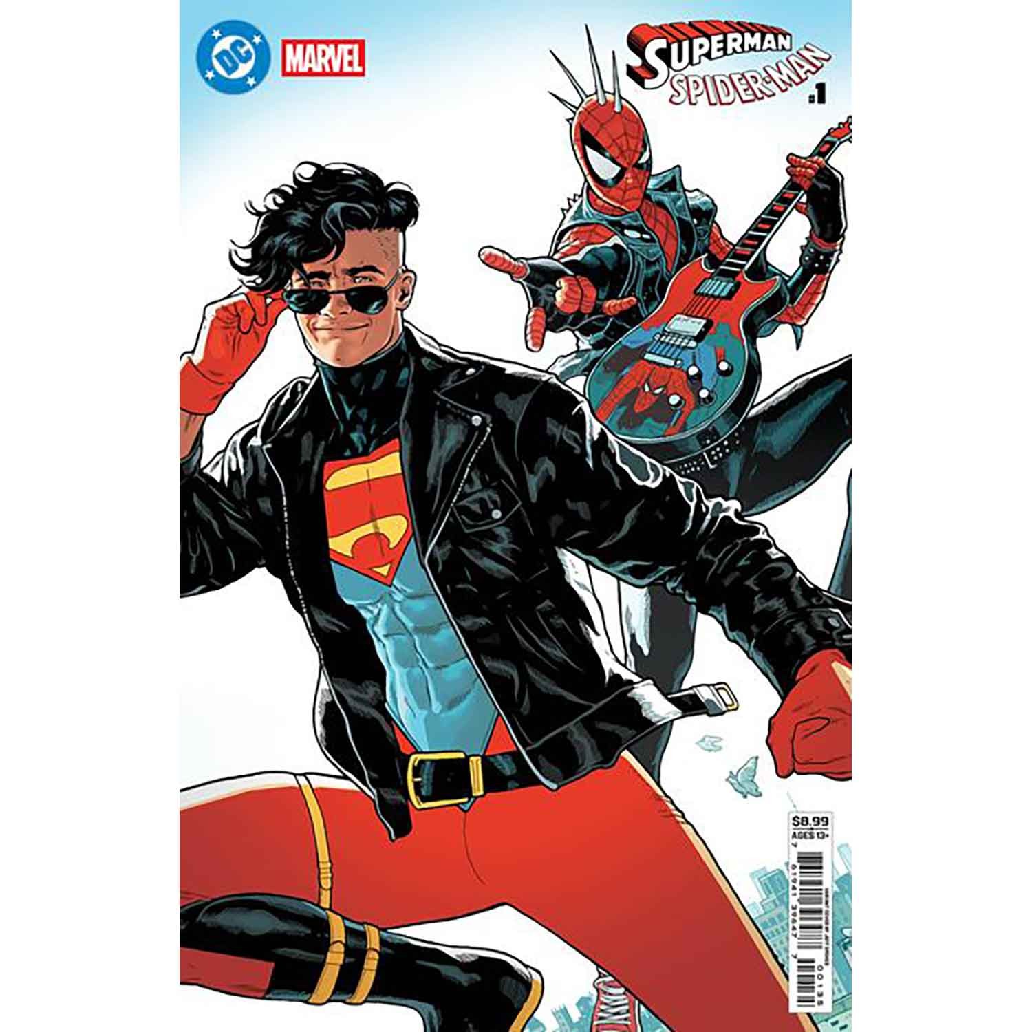 DC Marvel Superman Spider-Man #1 Cover U Spokes Superboy 90S Spider-Punk Variant