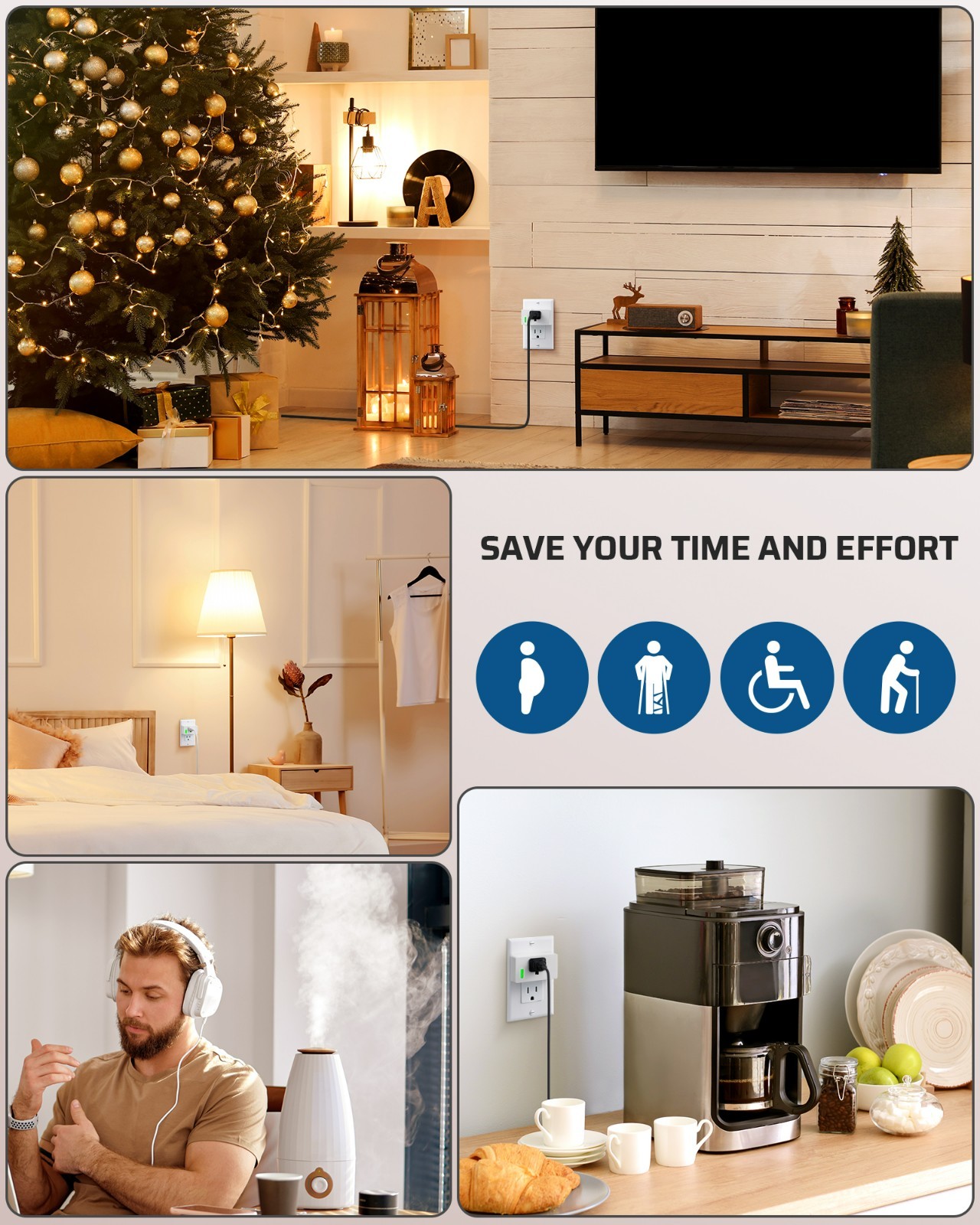 200FT Range Remote Control Outlet, Indoor Wireless Outlet Switch for Lights