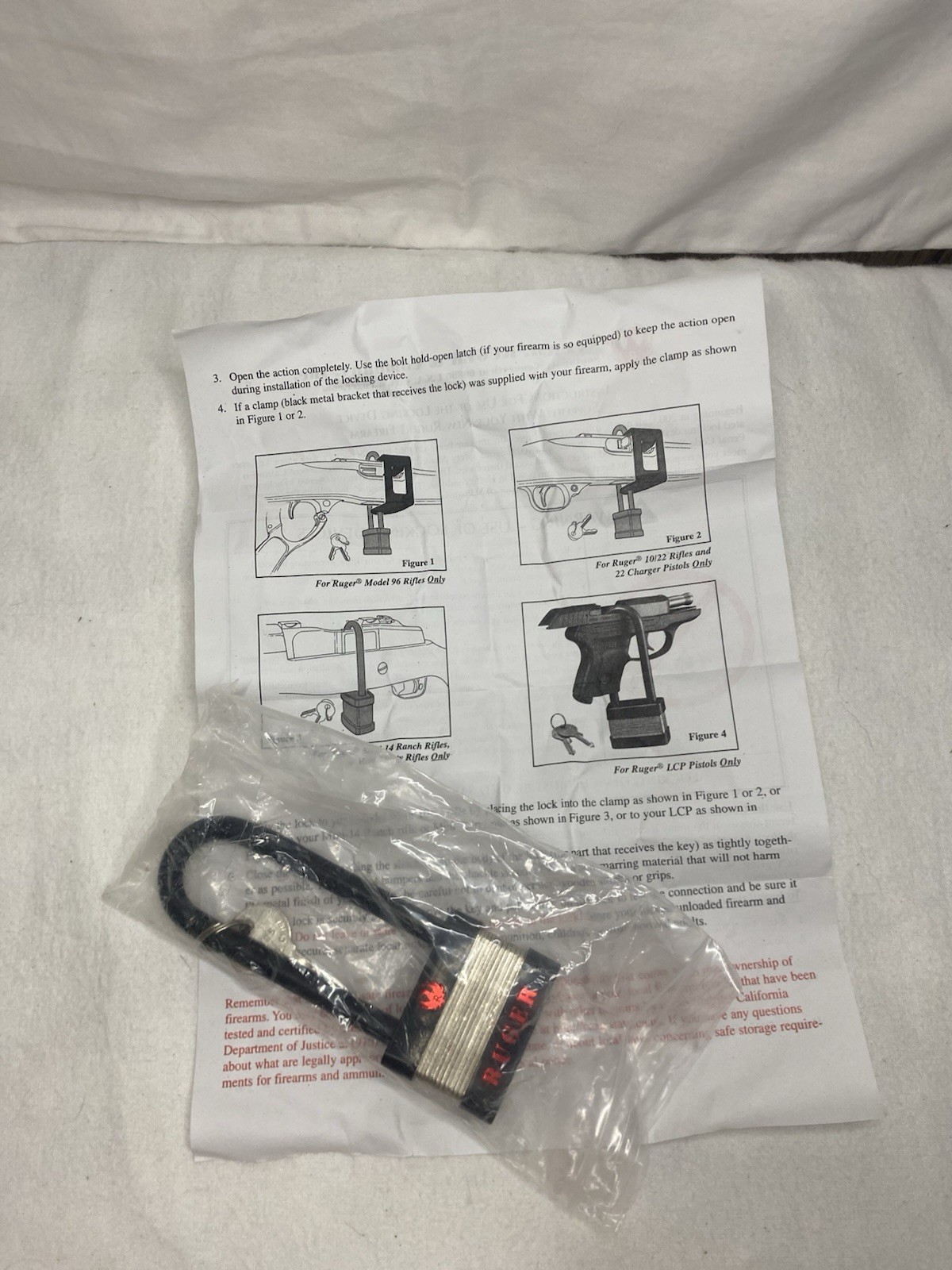 Ruger 5050 (5" x 50mm) Gun Lock - New, Opened Package