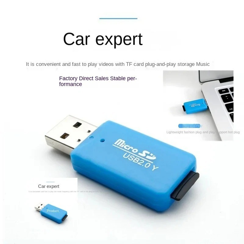1PC Card reader Micro SD Card Reader Adapter USB 2.0 Micro SD SDHC TF T-Flash