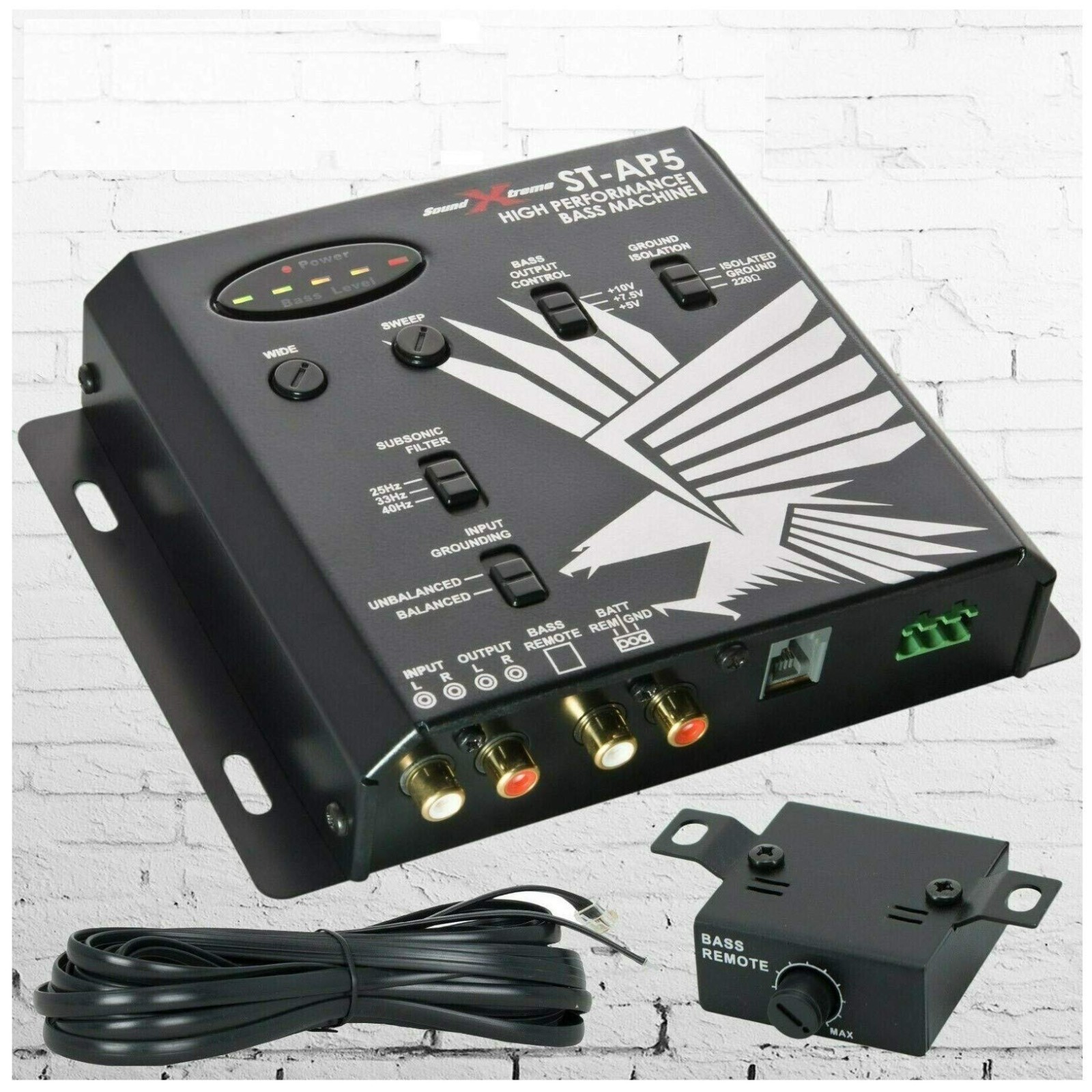 Digital Bass Control Machine - Bass Maximizer & Restoration Processor w/ Remote