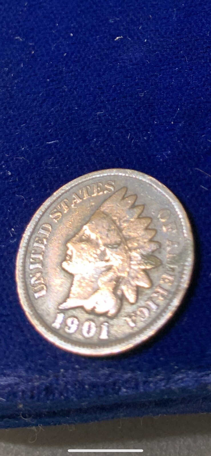 Coins. 1901 Indian head One Cent