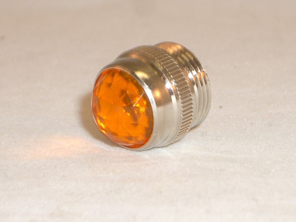CED P-L117 FENDER® STYLE JEWEL SCREW LENS COVER FOR PILOT LAMP LIGHT BULB AMBER