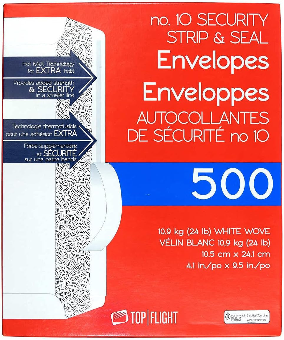 500 Pack 10 Security Envelopes Self Seal White Business Mailing Windowless Bulk