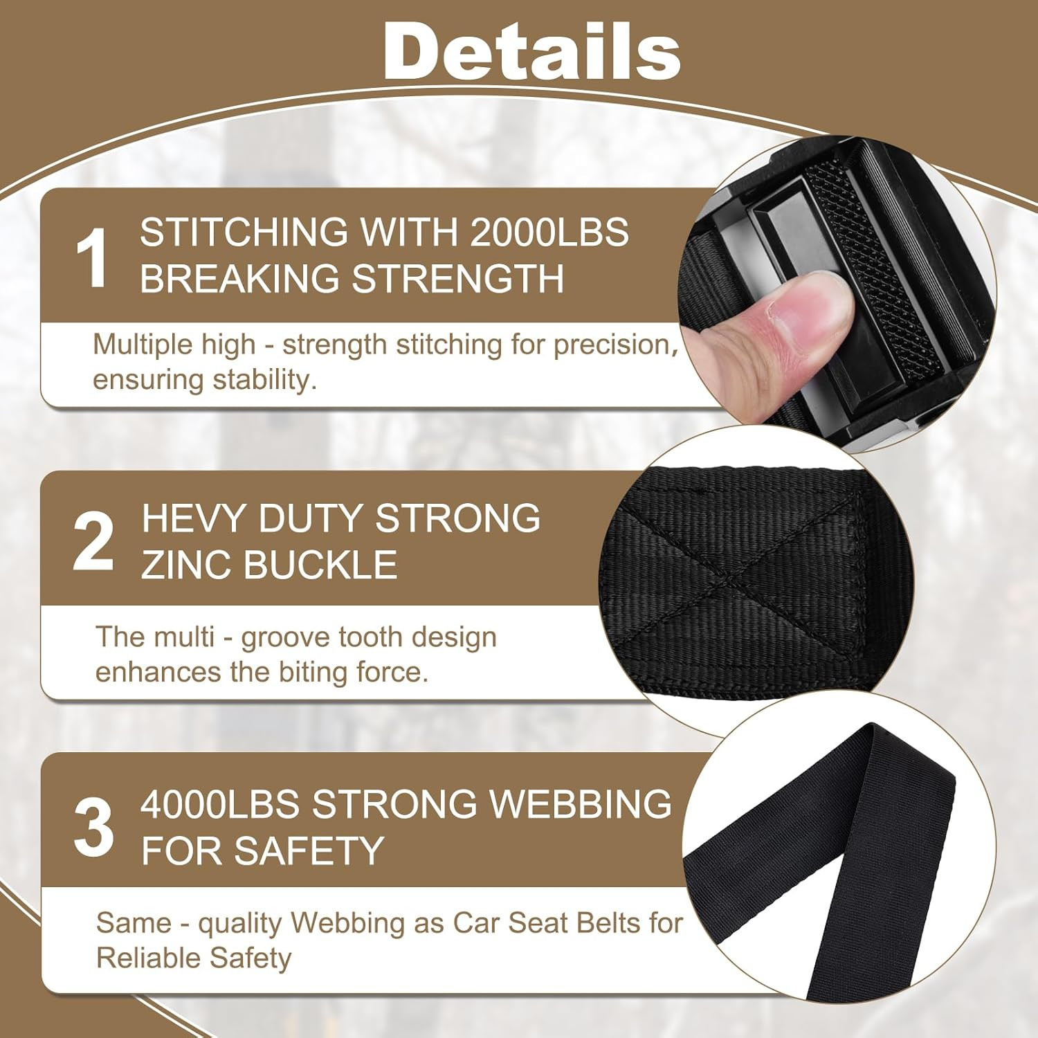 Tree Strap Hunting, Hunting Safety Harness Tree Strap, Tree Stand Safety Strap,