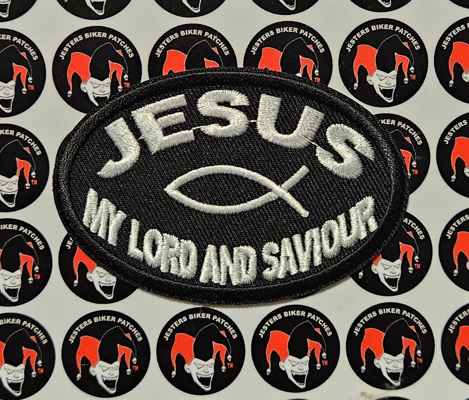 Jesus My Lord and Savior Jesus Fish Christian God Embroidered Patch CH025