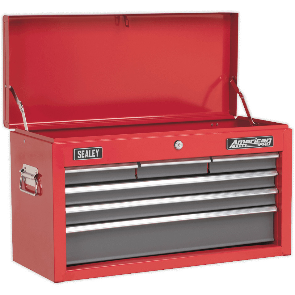 Sealey American Pro 6 Drawer Tool Chest Red / Grey