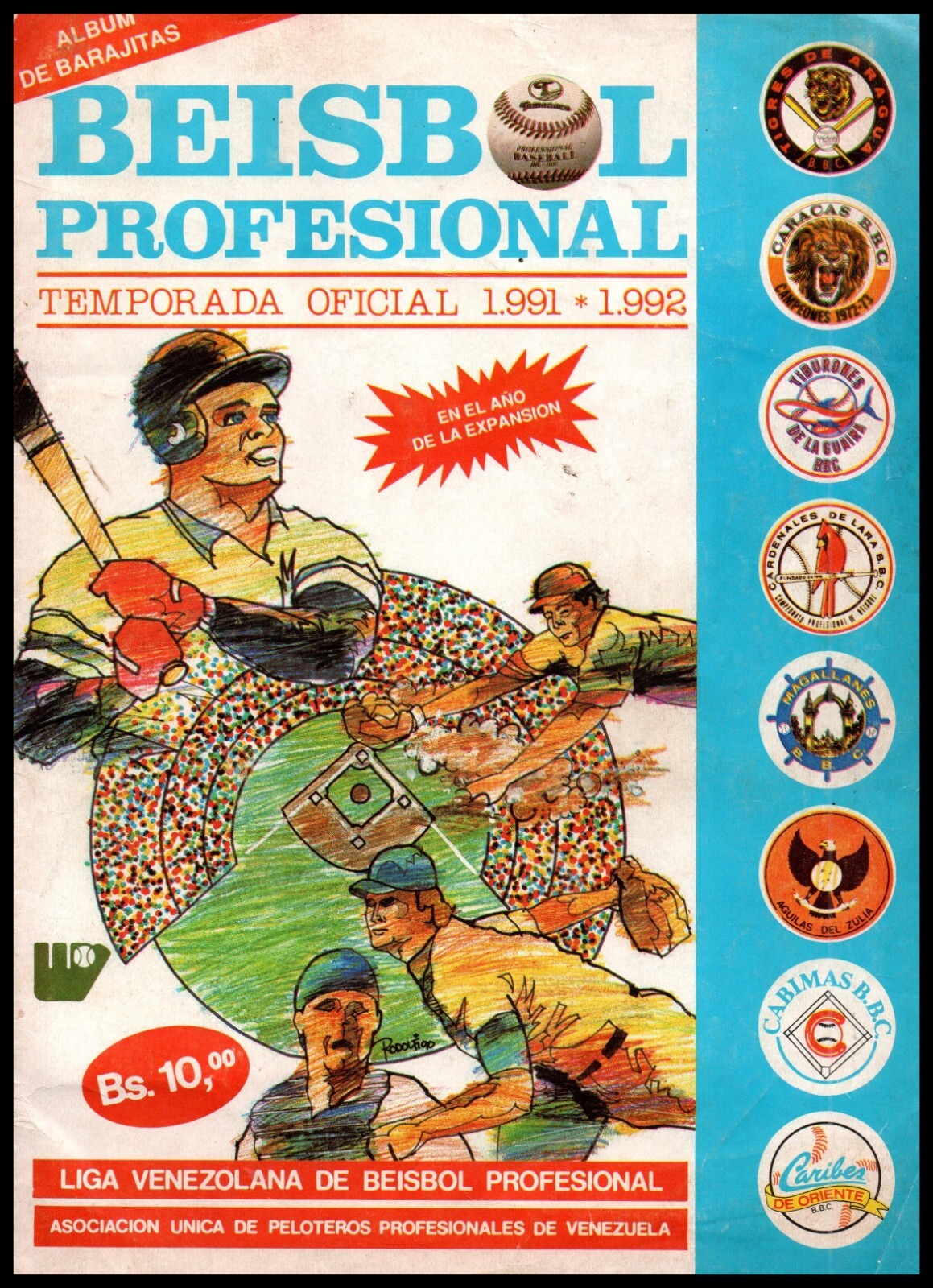 Venezuela Winter League 1991-92 Baseball Sticker Album, Complete Set 264 Sticker
