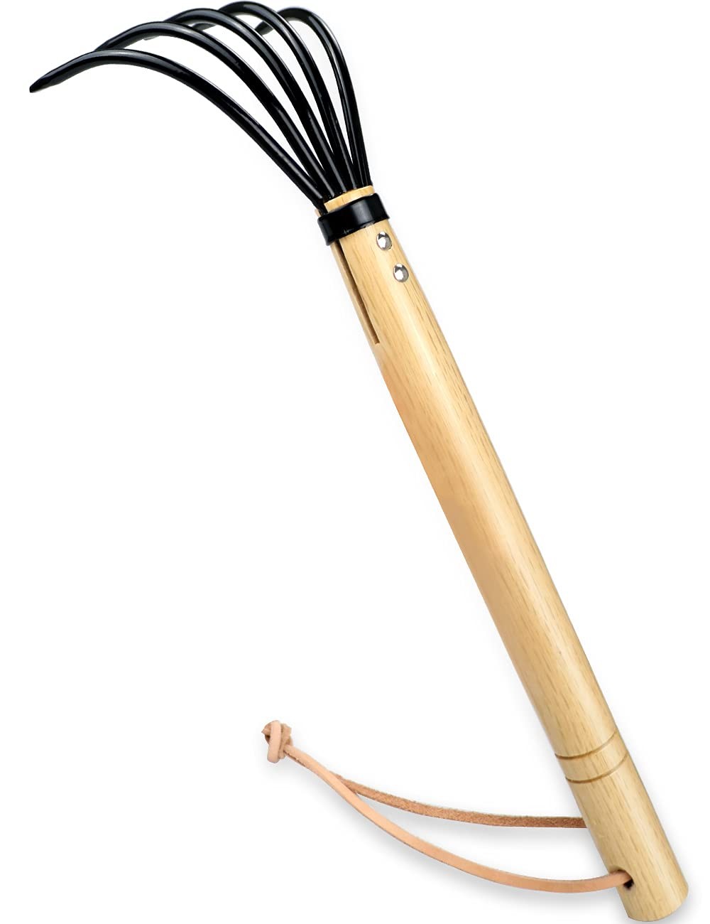 15" Gardeners Claw Rake | Military Steel 6 Tines and Wood Japanese Ninja Claw...