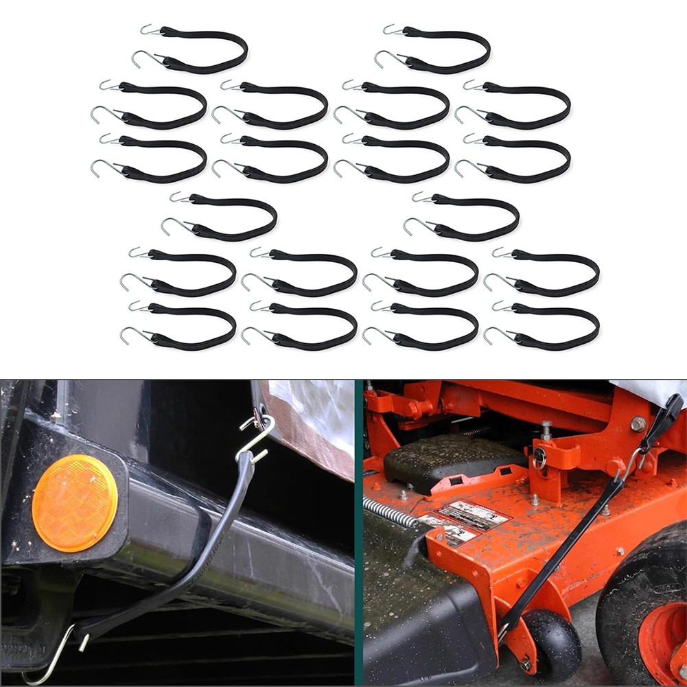 15" Heavy Duty Rubber Tarp Straps Tie Down Bungee Cords With Hooks  GZ New