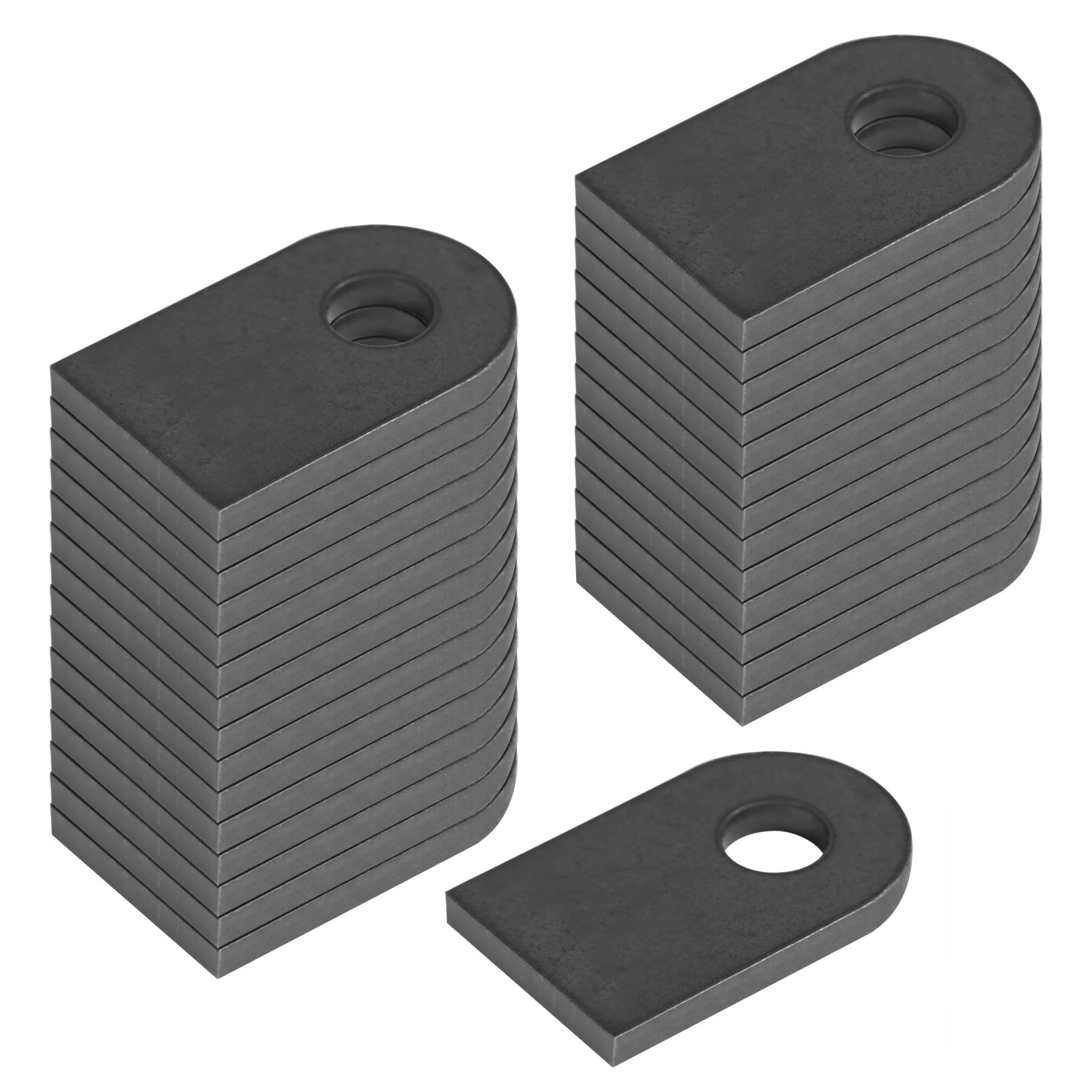 30 PCS 15/8x1 Inch Weld On Mounting Tab Steel Shock Mount 3/8 Hole 5/32 Thick