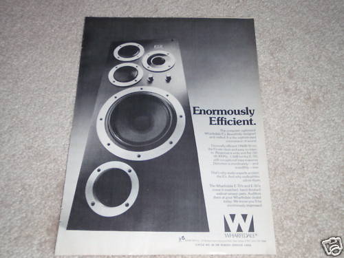 Wharfedale E Speaker AD from 1978, specs, Nice Ad!