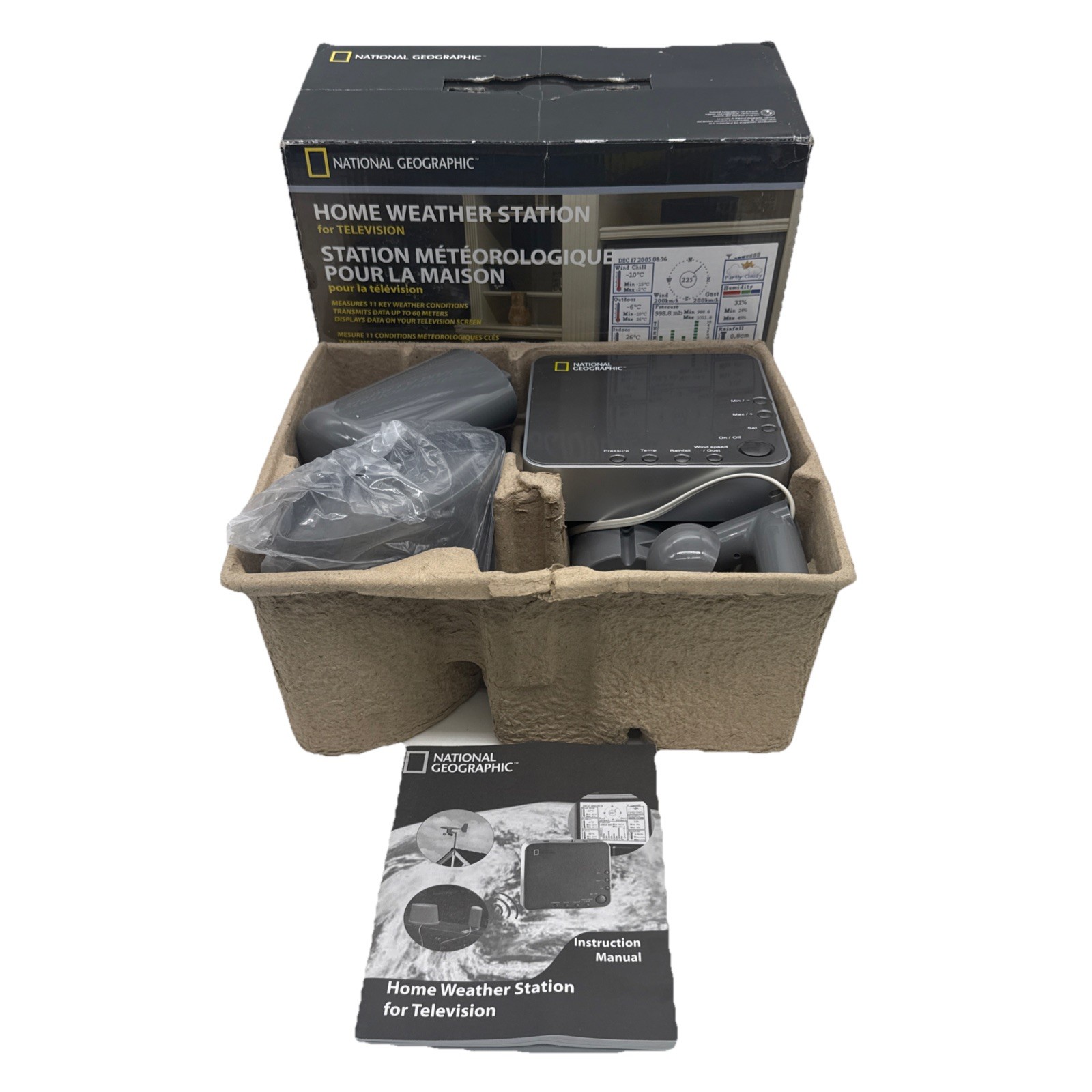 Never Used in Box- IN951 National Geographic Home Weather Station For Television