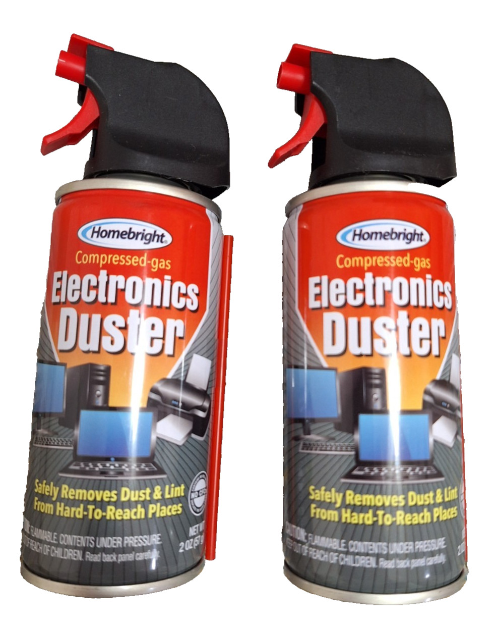 Air Duster Cans Computer Keyboard Spray Electronics 2 oz. New 2 Pack