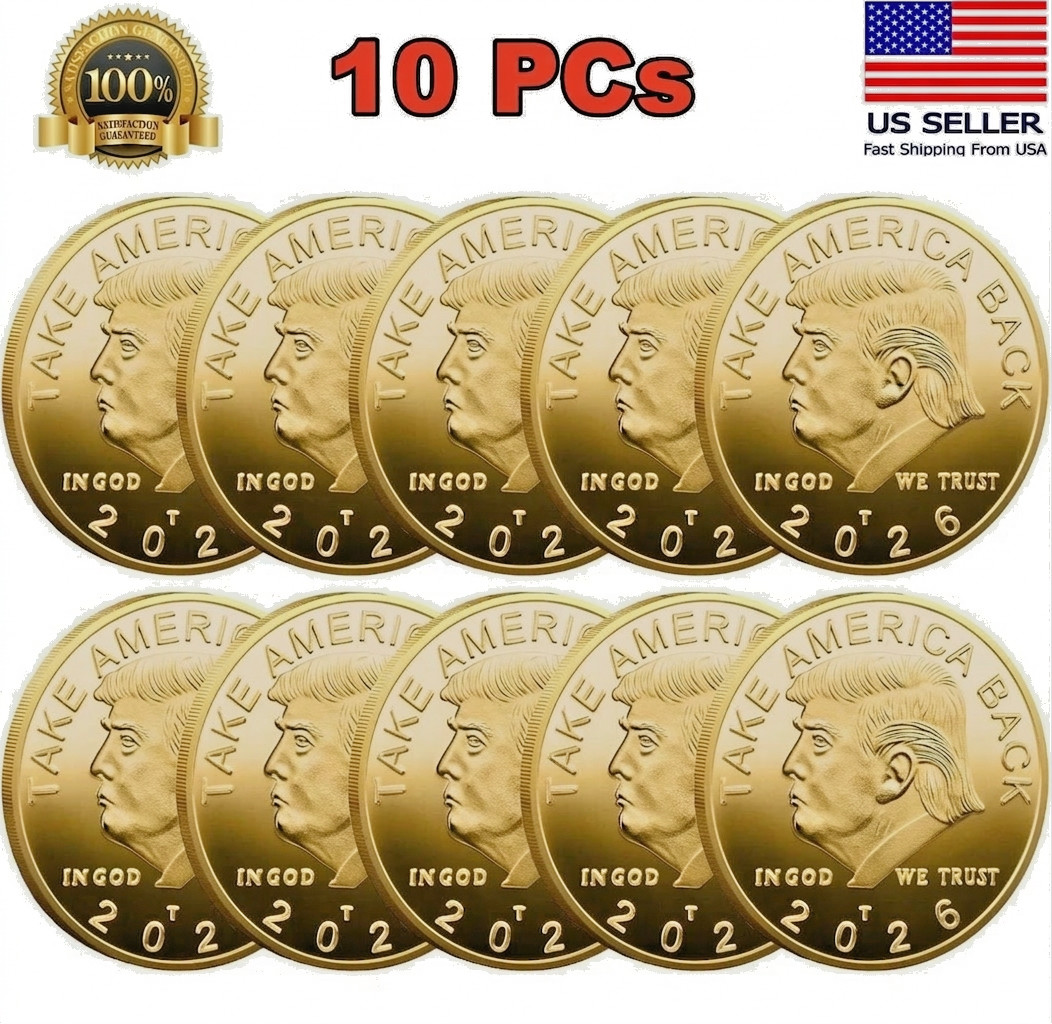 10x President Donald Trump 2026 Commemorative Coin Take America Back Metal Gold