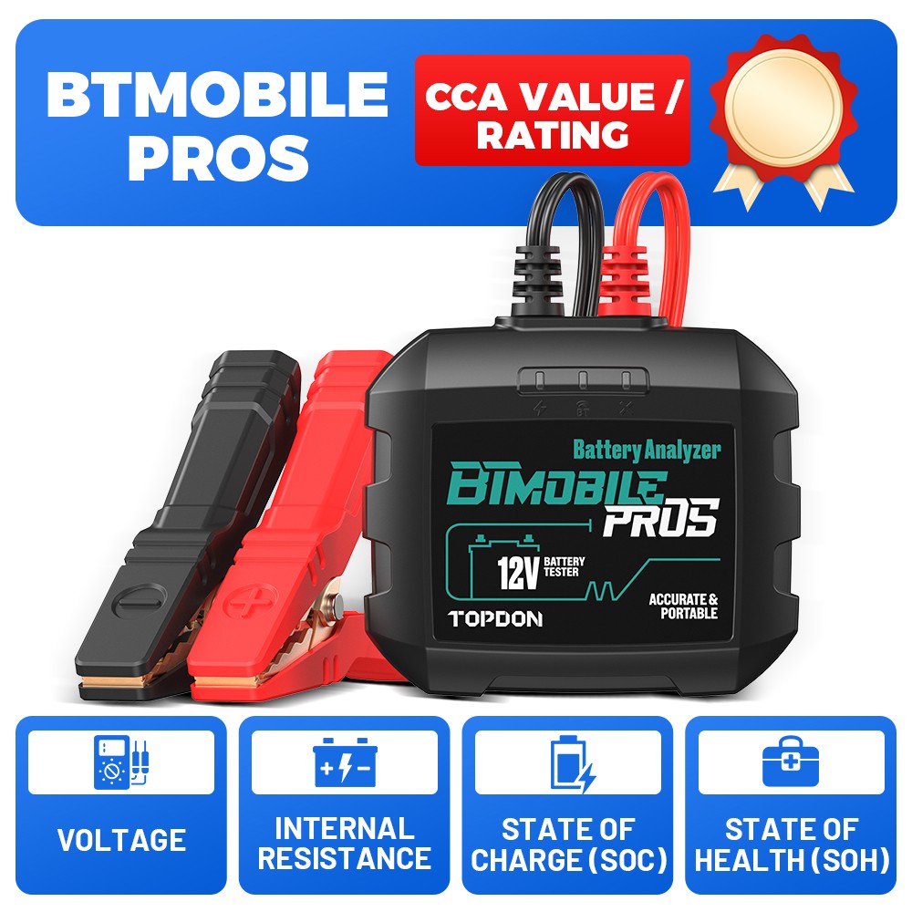 2026 TOPDON BTMobile Pros 12V 24V Battery Load Tester Alternator Analyzer BT