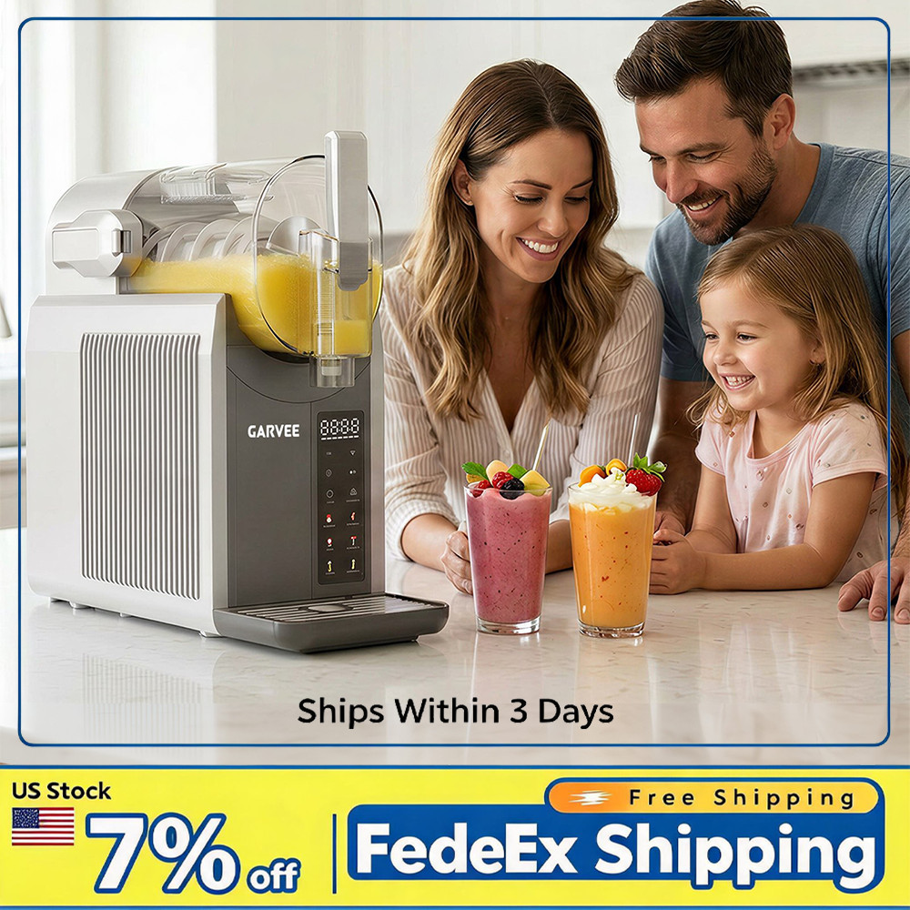 2L/68oz Slushie Machine 6 Preset, Frozen Drink Maker No Ice Auto Clean Home
