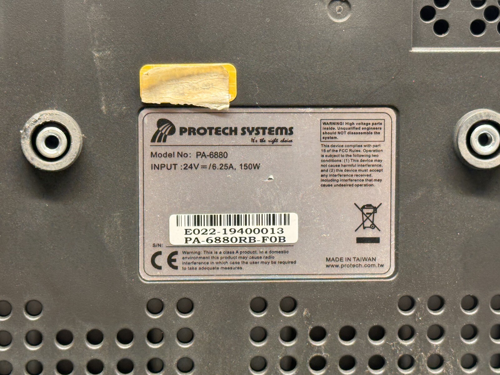 ProTech POS Touch Computer 15" PA-6880 - O28