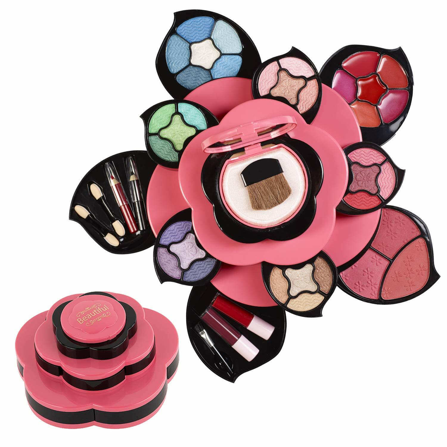 Makeup Kits for Teens - Flower Make Up Pallete Gift Set for Teen Girls and Women
