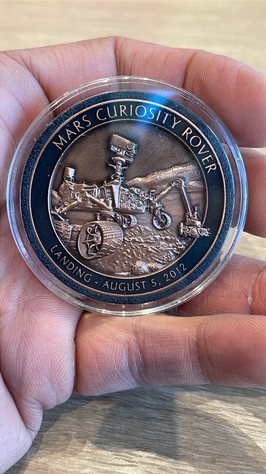 Table medal, Mars Curiosity Rover august 5 USA
