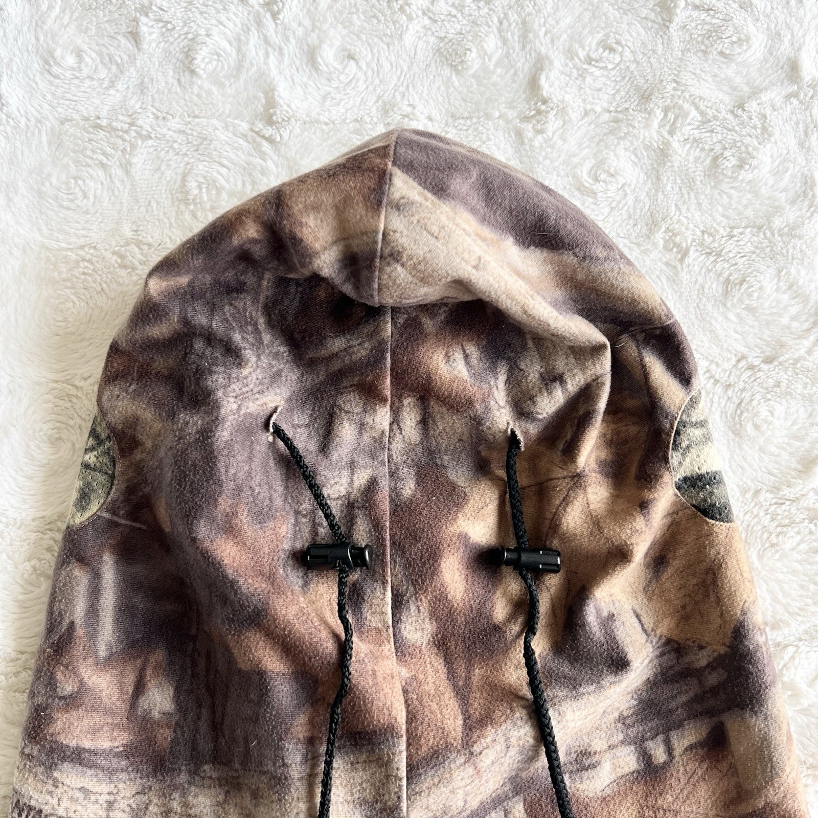 Vintage Cabelas Balaclava Ski Mask Adult OS Brown Camo Outdoor Timber Hunting