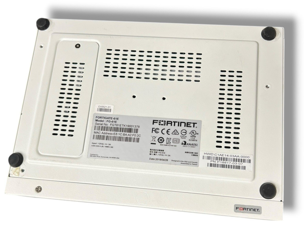 Fortinet FortiGate FG-61E Firewall Network Security Appliance - FACTORY RESET!!