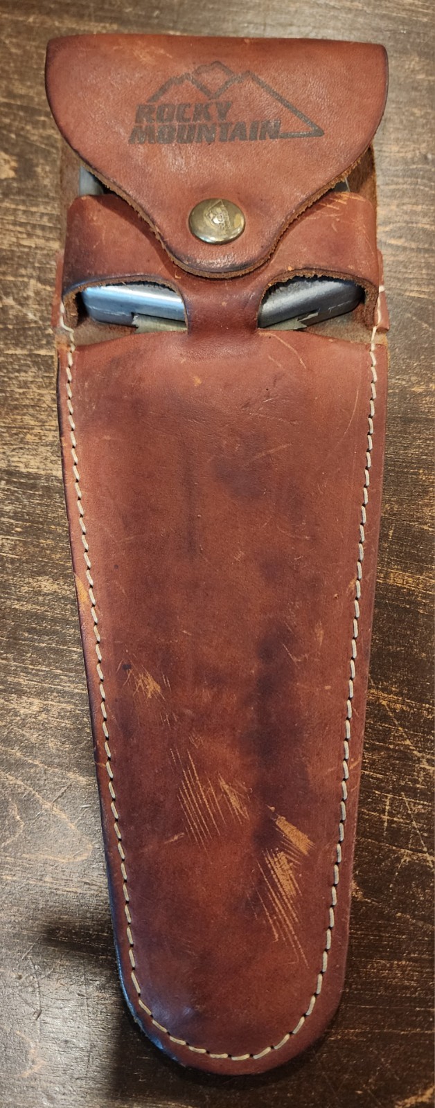 Rocky Mountain Pac Saw Vintage With Leather Sheath 12 1/2" Long