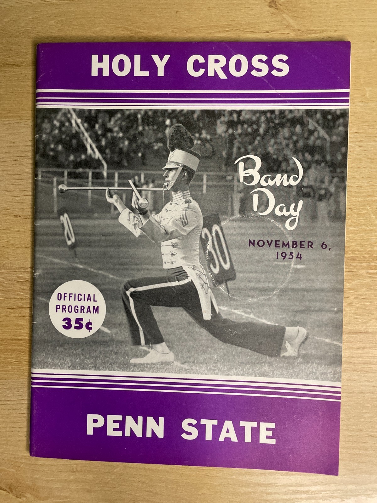 Vintage Penn State Vs. Holy Cross November 6, 1954 Football Program B3347