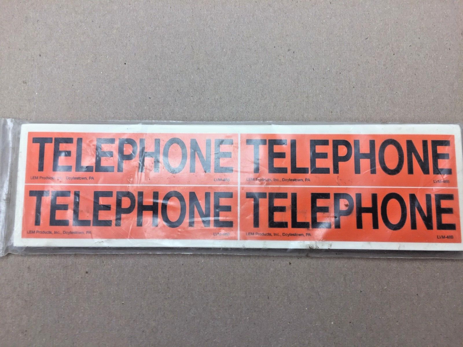 LVM-48B  Conduit Marker, Legend "TELEPHONE"  4 1/2 In