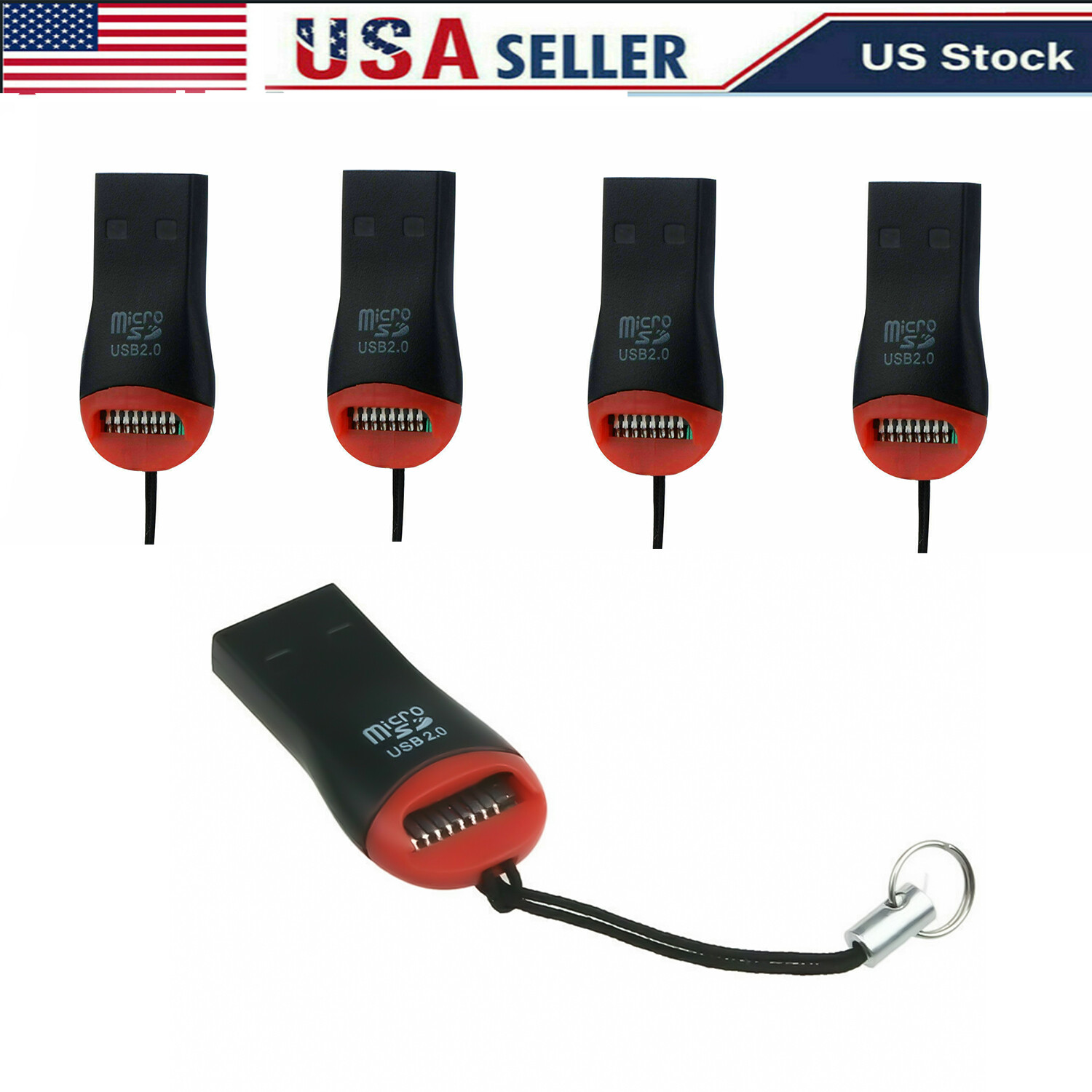Memory Card Reader Adapters to USB 2.0 Adapter For Micro-SD SDHC SDXC TF Card