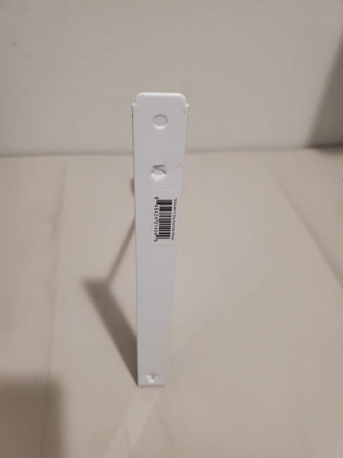 White Heavy-Duty Shelf Bracket and Rod Support