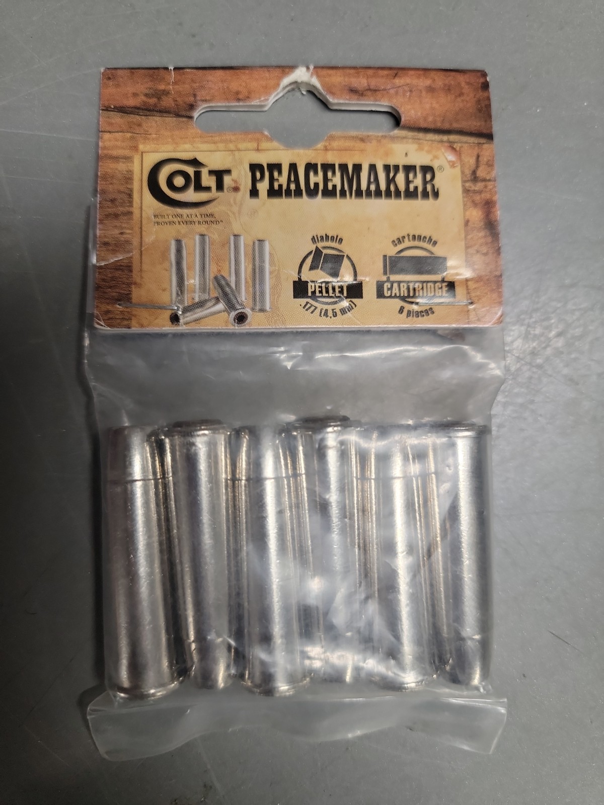 Umarex Colt Peacemaker SAA45 Six-Shooter .177 Pellet Silver Cartridges