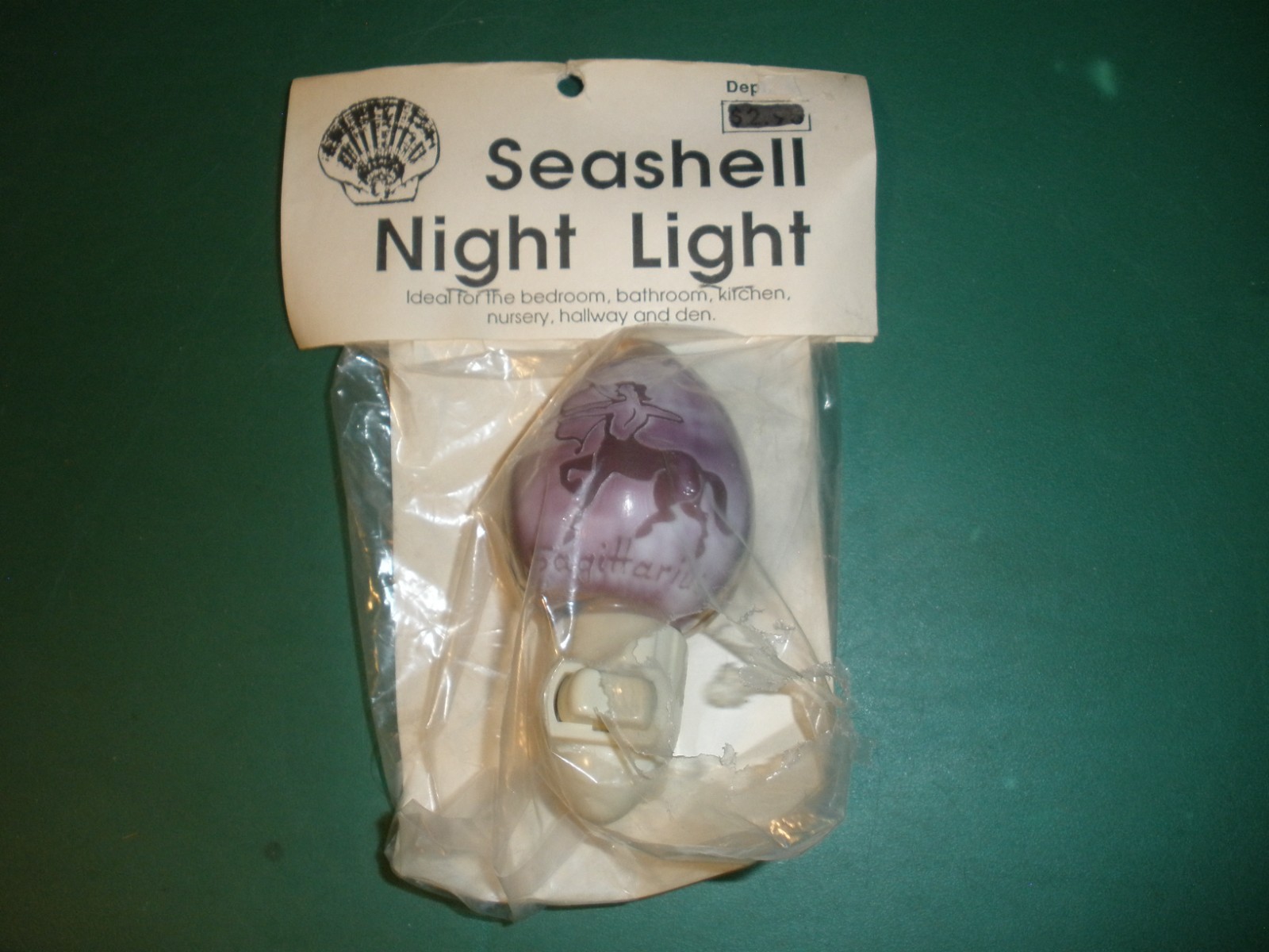 NEW Vintage Seashell Night Light Atlantic Coral Enterprise Sagittarius (044)
