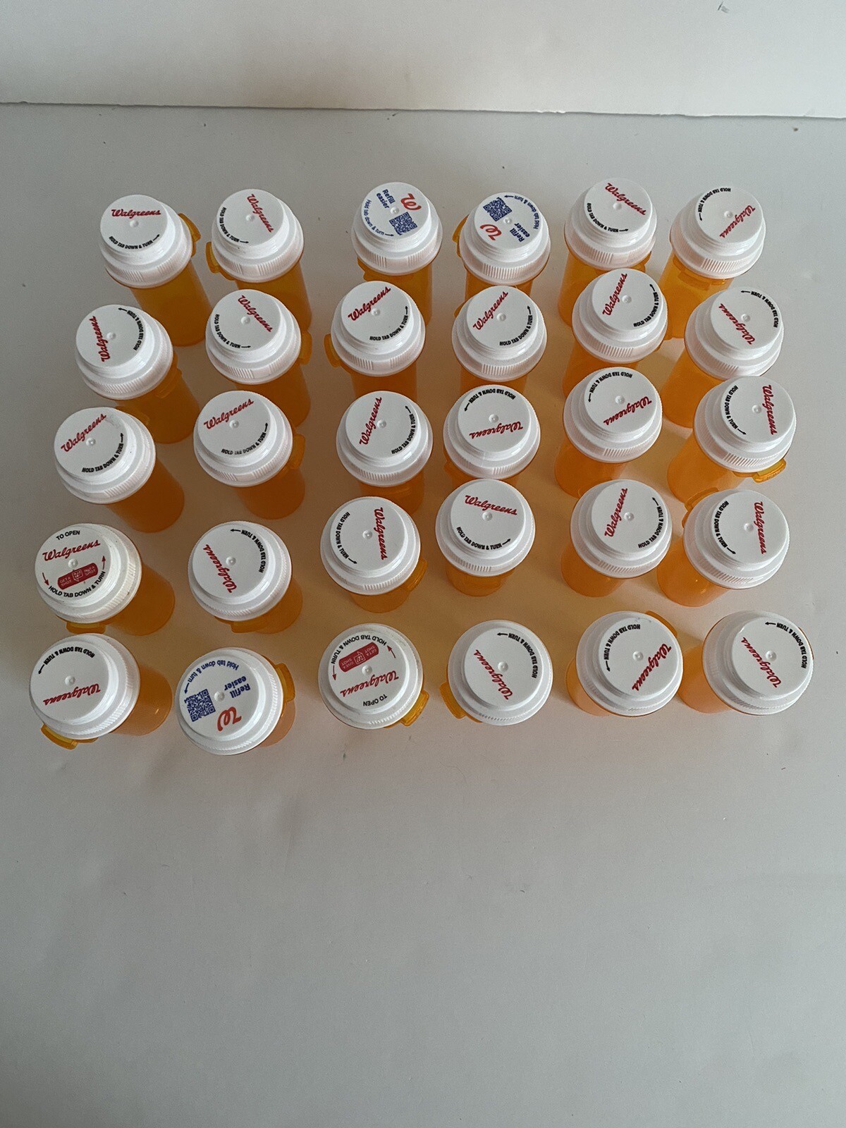 Walgreens Amber Plastic (30 Qty) Bottles 3.25" Tall  Crafts And Hobbies PM10