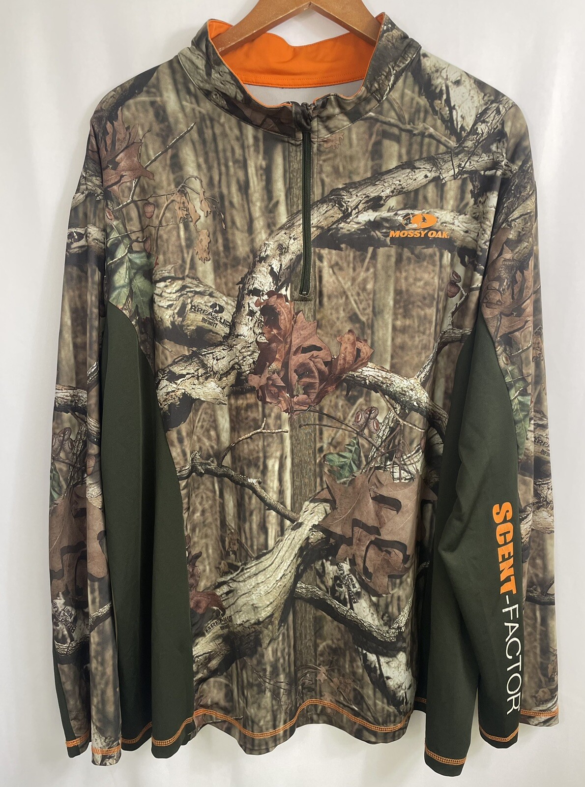 Mossy Oak Break-Up Infinity Men's 2XL Camouflage 1/4 Zip Scent-Factor